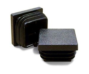 ajile punta Quadrato A alette in plastica nero per piede tubo di sedia e tavolo da Dimensione esterna 35 x 35 mm - Confezione da 10 pezzi - epd135 X 10-FBA