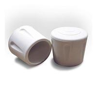 ajile Puntale di Gomma Rinforzata Vulcanizzata BIANCO per Piede di Sedia Piedi di Tavola con Diametro 40 mm - Confezione da 4 Pezzi - EVS240x4-FBA