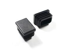 Ajile - Tappi lamellari in plastica per tubi rettangolari con dimensioni esterne 40 x 27 mm e spessore parete 1,0 - 3,0 mm, colore nero - 4 pezzi. - EPH116