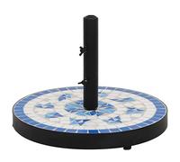 AJJHUUKI Base per ombrellone rotonda blu e bianca 12 kg
