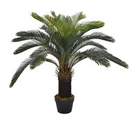 AJJHUUKI Casa & Giardino Decorazione Artificiale Flora Casa Pianta Artificiale Palma Cycas con Vaso Verde 90 cm