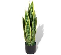 AJJHUUKI Decor-Artificial - Pianta artificiale Sansevieria con vaso, 65 cm, colore: Verde