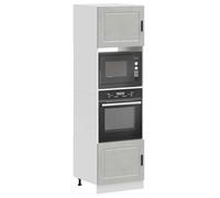 AJJHUUKI Home-Armadi & Stoccaggio, Armadi da cucina, Forno Armadi 2 pz Porto Concrete Grey Ingegnerizzato Legno