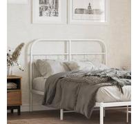 AJJHUUKI Letti & Accessori, testiera e pediera, in metallo, 120 cm, colore: bianco