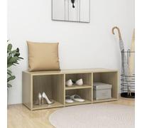 AJJHUUKI Panca portascarpe in rovere Sonoma 105x35x35 cm in legno ingegnerizzato