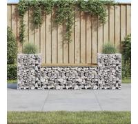 AJJHUUKI Panchina da giardino design gabbione 183 x 41 x 60,5 cm impregnato in legno di pino,mobili per esterni,sedute all'aperto,panchine da esterno