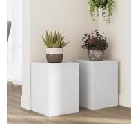 AJJHUUKI Prato & Giardino-Giardinaggio-Supporti per Piante - 2 pz Bianco 25x25x35 cm Legno Ingegnerizzato