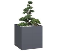 AJJHUUKI Prato & Giardino-Giardinaggio-Vasi & Fioriere-Fioriera Antracite 80x80x80 cm Acciaio