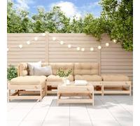 AJJHUUKI Set di mobili da esterno in legno di pino massiccio, 6 pezzi