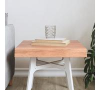 AJJHUUKI Tavolo marrone chiaro 40x40x(2-6) cm in legno massello trattato Live Edge mobili,accessori da tavolo,piano tavolo