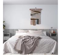 AJJHUUKI Testiera per letto con armadietti Sonoma in legno ingegnerizzato, letti e accessori, testiera e pediere, colore: grigio