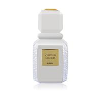 Ajmal Virgin Musc Eau de Parfum, 100 ml, unisex, morbido profumo di muschio, profumo di lunga durata, fresco e pulito, prodotto a Dubai, note floreali e polverose, profumo quotidiano