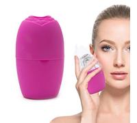 AJNZAU 1 Pezzo Ice Roller, Rinfrescante E Lenisce La Pelle, Rullo Di Ghiaccio Con Scomparto Per Cubetti Per Massaggio Viso, Sgonfiaggio, Cura Della Pelle (Silicona, Rosso rosa)