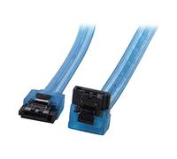 AJOHBM 18 Pollici da 180 a 90 Gradi 6 GB/s SATA3. Seriale Dati ATA. Cavo con Latch Compatible with Sata 3.0 sataiii 6 Gbps. Disco Fisso Disco del Disco Rigido/SSD-UV. Blu