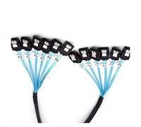 AJOHBM 2 tipi SATA III. Cable 12Gbps 7pin femmina dritto al cavo dati femminile ad angolo retto con fermo di bloccaggio 0,5 m 1m blu (Color : 6sata-0.5M)