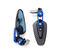 AJOHBM 2025 1pair Motorcycle Rearview Mirror Handlebar Mirror Modified Inverted Rear Mirror Motorbike Accessories Specchietti Laterali Moto(Blue)