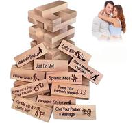 AJOHBM Avventura per Due: 48 Pezzi in Legno da Impilare, Compatto per Coppie in Movimento 0528