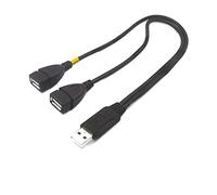 AJOHBM Cavo Adattatore for interfaccia hub con prolunga a Un Punto e Due 2.0 Cavo in Rame con Testa a Due Femmine da Un Centimetro