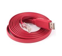 AJOHBM Cavo Console USB Compatible with RJ45 RS232 Cavo di convertitore dell'adattatore seriale Compatibile con Il Rollover del Router Cis-Co con Supporto chipset Win7/8/10 (Size : 10ft, Color : Red)