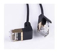 AJOHBM Cavo Ethernet Cavo LAN CAT6 UTP Cat 6 Cavo di Rete Verso Il Basso 1,0m 2,0 m da 3,0 m5,0 m di Patch couter FO Laptop Router RJ45 Cavo di Rete (Size : 5M, Color : Black-Down)