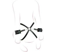 AJOHBM Cinturón Ajustable para Mujer - Liguero Punk Gótico, Negro con Ligas -1122ZS