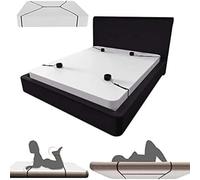 AJOHBM Cinturón de Resistencia con Cinturón de Yoga y para Parejas Ajustable + en Nylon Negro, Accesorio Deportivo para Estiramiento y Fitness en Pareja - ZF124