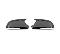 AJOHBM Copri Specchietti Retrovisori Esterni per Auto Tipo Aggiuntivo in Fibra di Carbonio per A-UDI A4 A5 B8 A3 8P A6 C6 Q3 Tappo Copri Specchietto Laterale(Bright Black)