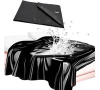 AJOHBM Copriletto pieghevole y per proteggere + in PVC impermeabile con di colore nero il lenzuolo dall'acqua che bagna il materasso - ZF124