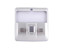 AJOHBM Cornice Coprifaro Anteriore In ABS Per Luce Di Lettura Da Tetto Per Land Per Rover Per Discovery 4 LR4 2010-2016 Accessori Auto(Argento)