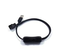 AJOHBM da 1 a 2 4 Pin USB Cavo da 12V a 5 V Cassa del Computer Cavo di Alimentazione della Ventola di Alimentazione del Ventilatore con Interruttore 501 on off