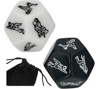 AJOHBM Fun Conversation Starters Couples Dice Game - Glow in The Dark for Date Night & Romantic Challenges -Y9D29W