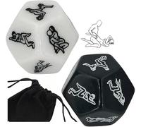 AJOHBM Fun Conversation Starters Game - 2-Piece Couples Dice, Romantic Challenges for Pairs - Y11D04W