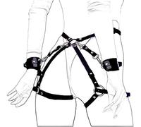 AJOHBM Giarrettiere con Cintura + in Pelle, per Donna y Accessorio Abbigliamento Punk Gotico in PU Cintura Coscia-5D16Y9