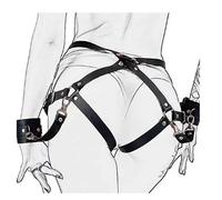 AJOHBM Jarretière Harness da Donna - Cintura Punk Dimensione Regolabile, con Reggicalze, Accessorio di Carnevale（nero） - ZF108