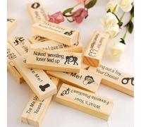 AJOHBM Kit Compatibilità Coppia: 48 Tasselli Legno Impilabili, Pratico e Portatile 0526