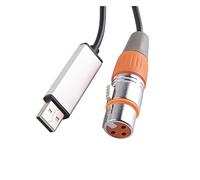 AJOHBM RS485 DMX512 PC USB A 3pin X-L-R Cavo di Controllo dell'illuminazione dello Stadio dell'adattatore del convertitore seriale (Size : 1.0m, Color : Orange)