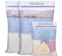AJOXEL Sacchi da Biancheria Sacchetti Rete di Lavaggio per Lavatrice Borse per Bucato Laundry Bag Wash Bag per Camicetta, Maglieria, Scarpe, Reggiseno, Intima, Vestiti per Bambini - 3-Set