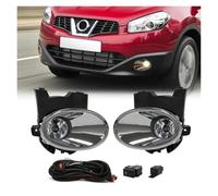 AJQBRMB Luci Antinebbia Auto Paraurti Anteriore Nebbia Gruppo Luce Copertura Lampada Cromata Con Interruttore A Filo Per Nissan Nissan QASHQAI J10 Per DULIAS 2011-2013 Fari Fendinebbia