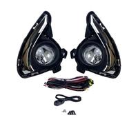 AJQBRMB Luci Antinebbia Automobile Paraurti Anteriore Gruppo Luce Nebbia LED Kit Marcia Diurna Indicatori Direzione Per Mazda 2 DJ DL 2017 2018 2019 Fari Fendinebbia(Electroplating Black)