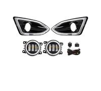 AJQBRMB Luci Antinebbia Fendinebbia A LED 12V Per Ford Per Edge 2015 2016 2017 2018 DRL Luci Marcia Diurna Angel Eyes Alogeno Faro Automatico Fari Fendinebbia(White White Ring)