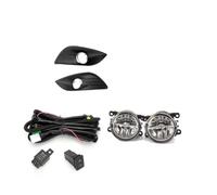 AJQBRMB Luci Antinebbia LED Faro Lampada Nebbia Griglia Copertura Lunetta Cromata Cablaggio Kit Interruttore Luci Nebbia Per Ford Per Focus 2 MK2 2009-2011 Fari Fendinebbia(B 1 set LED)