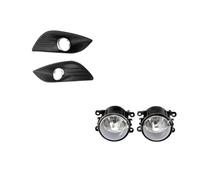 AJQBRMB Luci Antinebbia LED Faro Lampada Nebbia Griglia Copertura Lunetta Cromata Cablaggio Kit Interruttore Luci Per Ford Per Focus 2 MK2 2009 2010 2011 Fari Fendinebbia(Halogen and covers)