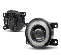 AJQBRMB Luci Antinebbia Per Clio Per Duster Per Megane Per Twingo Per Trafic Per Scenic Per Kadjar Per Sandero Angelo Occhio Luce Nebbia Lente A LED Lampada DRL Fari Fendinebbia(White and White)