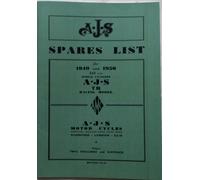 Ajs 7R Boy Racer Parti Lista 1949-50 Completamente Illustrato Moto Ricambi Libro