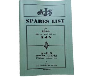 AJS Modello 16M 18 Moto Parti Manuale Catalogo Pezzi 1946 350 500 Singles