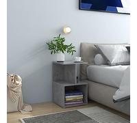 AJSEOYBS Bedside Table, tavolo consolle, comodino grigio cemento, 35 x 35 x 55 cm, adatto per soggiorno, comodino, camera da letto, studio, ufficio