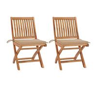AJSEOYBS Cuscino esterno resistente alle intemperie, tavolo da giardino allungabile, 2 pezzi, con cuscino beige, teak, adatto per soggiorno, camera da letto, giardino, balcone, terrazza, cucina