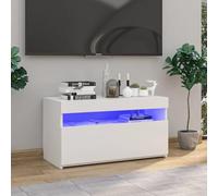 AJSEOYBS Lowboard - Credenza per TV con luci a LED, 75 x 35 x 40 cm, adatta per camera da letto, soggiorno, sale ricevimenti, salotti, sale conferenze