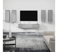 AJSEOYBS Mobiletto per TV, soggiorno, low-board6 lg, set di armadi per TV, grigio, adatto per camera da letto, soggiorno, sala ricevimenti, salotti, sale conferenze