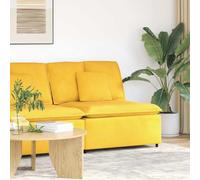 AJSEOYBS Modulo Centrale Sofà Componibile con Cuscini Giallo Chiaro 100cm, Struttura Stabile in Metallo e Seduta Morbida in Velluto a Coste per Comodità Eccezionale e Design Elegante,